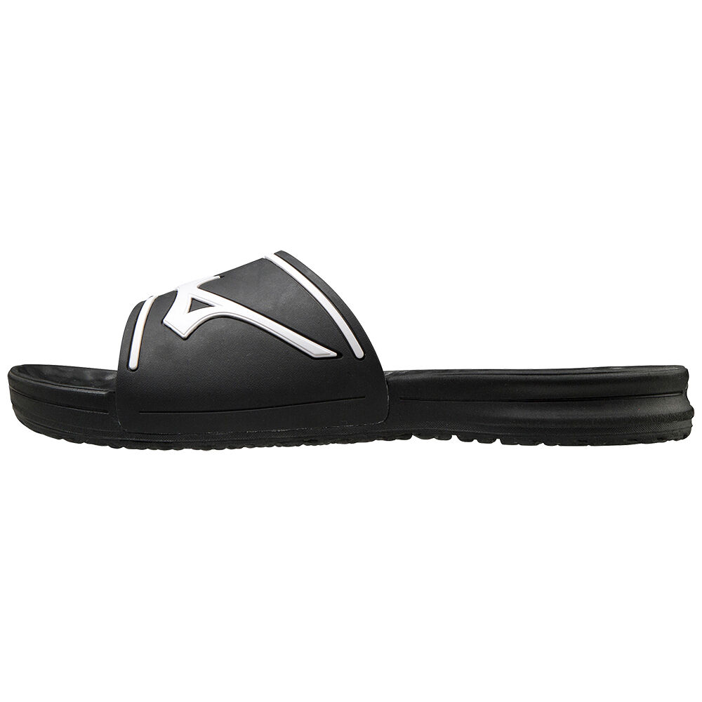 Mens Mizuno Relax Slide 2 Slide Black/White Philippines (VELNFA542)